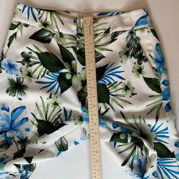 Banana Republic Womens High Rise Wide Leg‎ Floral Pants Sz 8 Tropical Vacation - Picture 14 of 16